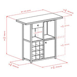 Winsome Macon Bar Wine Cabinet, Espresso Winsome
