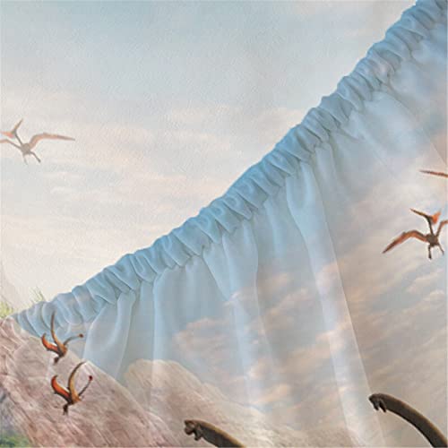 NiuOne Dinosaurs Bed Sheets Twin for Boys,3D Realistic Dinosaur Green Fitted Sheets Set Ancient Jungle Dinosaur Bed Sheet Kids Soft Microfiber Bedding Sheets Set,Twin Size(2pc) NiuOne