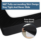 Twin Fitted Sheet Only, Super Soft & Cozy Twin Size Bed Sheets for Boys Kids with Deep Pocket to 14 Inch, Cooling Jersey Mattress Bottom Sheets,Shrinkage & Stain Resistant, Wrinkle Free, Black Magik & Kover