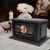 Personalized Solid Wood Human Urns for Ashes 250lbs, Custom Urn Box for Human Ashes, Large Burial and Cremation Urns for Ashes, Black Wood Color (Design 4) Basic Fundamentals