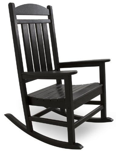 POLYWOOD R100BL Presidential Rocking Chair, Black - WoodArtSupply