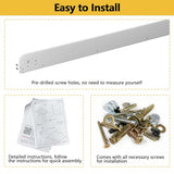 ROOMTEC Full Size Murphy Wall Bed, White, Space-Saving Furniture Bed Frame for Bed Room,Guest Room,Home Office ROOMTEC