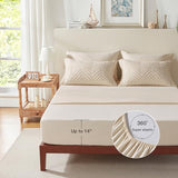 Zzlpp Queen Comforter Set 7 Pieces, Beige Bed in a Bag Queen Size, Tufted Boho Bedding Set with 1 Comforter, 2 Pillow Shams, 2 Pillowcases, 1 Flat Sheet, 1 Fitted Sheet Zzlpp