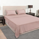 Mejoroom King Size Bed Sheet Set - Hotel Luxury 1800 Bedding Sheets & Pillowcases - 16" Deep Pocket Fitted Sheet, Soft, Breathable, Wrinkle & Fade Resistant - 4 Piece(King, Dusty Pink) Mejoroom