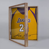 Shadow Box 13x16 Display Linen Background and 8 Stick Pins Solid Wood Memory Box Display Case for Photo,Sports Memorabilia, Awards, Medals and HPJAPRIL