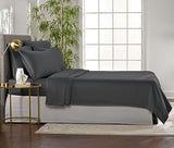 Pure Bamboo Full Sheets, Genuine 100% Organic Viscose Derived from Bamboo Bed Sheet Set, Luxuriously Soft & Cooling, Double Stitching, 2 Year Quality Promise (Full, Charcoal) Pure Bamboo