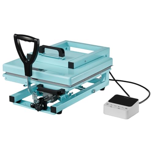 VEVOR Hybrid Heat Press, 15 x 15 inch, 8-in-1 Multifunction, Heat Up Fast and Even, All-New Patented Design, Easy to Control, Sublimation Press Machine for T-Shirts/Tumblers/Caps/Plates, Light Green VEVOR