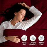 ROYALE LINENS 4 Piece Cal King Sheets Set - Soft Brushed 1800 Microfiber - 1 Fitted, 1 Flat Sheet, 2 Pillow Cases - Wrinkle Free & Fade Resistant - Hotel Luxury Bed Sheets (Burgundy, Cal King) ROYALE LINENS