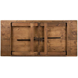 Flash Furniture Hercules Series 7' x 40" Rustic Solid Pine Folding Dining Table, Rectangular Antique Farmhouse Dining and Event Extension Table Flash Furniture