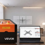 VEVOR 45W CO2 Laser Engraver, 12 x 8 in, Desktop CO2 Laser Engraver Cutter Machine with Rotary Axis, Air Assist, Engraving Machine Compatible with LightBurn CorelDRAW GRBL, for Wood Acrylic Glass VEVOR