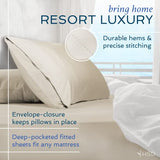 Hotel Sheets Direct 3 Piece Bed Sheet Set Twin Size, 100% Viscose Derived from Bamboo Sheets Set with 1 Pillowcase, Cooling & Breathable Luxury Bedding, Moisture-Wicking & Silky Soft Texture, White Hotel Sheets Direct