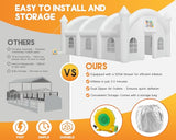 Albott 30x20x13 FT Commercial Inflatable Wedding Tent, 210D Oxford Fabric Portable Heavy Duty Party Tent with Dual Roll-Up Doors & 8 Sand Bags, Gazebo Event House for Wedding Birthday Backyard Party Albott