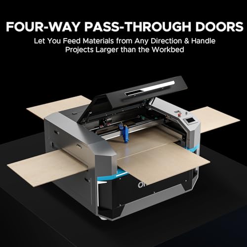 OMTech Pro 130W CO2 Laser Engraver, 55" x 35" Laser Cutter with Built-in Water Chiller 1,200 mm/s Speed, 4 Way Pass Air Assist, Autofocus Laser Cutting Engraving Etching Machine for Wood Glass OMTech