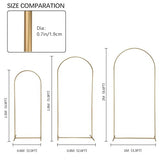 Vincidern Wedding Arch Backdrop Stand 6.6FT, 5.9FT, 4.9FT Set of 3,Metal Arch Backdrop Stand for Wedding Ceremony Baby Shower, Outdoor Indoor Birthday Party, Garden Floral Balloon Arch Decoration,Gold Vincidern