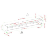 Walker Edison Zee Modern Floating Mounted Minimalist Stand for TVs up to 70 Inches, 65 Inch, Solid Black Walker Edison