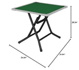 MJTABLE Folding Mahjong Table,Card Tables Folding Square 34.64 * 34.64" for 4 People, Wear-Resistant Desktop for Mahjong, Wooden Poker Blackjack,A MJTABLE