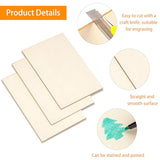 28 PCS Basswood Sheets - 4 x 6 x 1/16 Inch Thin Unfinished Craft Wood Pieces for DIY Projects, Model Making, Drawing, and Engraving SOKOSEY