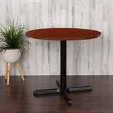 EMMA + OLIVER 36" Round Multi-Purpose Conference Table in Cherry - Meeting Table for Office EMMA + OLIVER