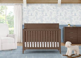 Delta Children Kendall 6-in1 Convertible Crib - Converts from Baby Crib to Toddler Bed, Daybed, Sofa Bed and Full-Size Bed with and Without Footboard, Fits Full-Size Crib Mattress, Teak Brown