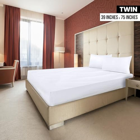 Utopia Bedding Twin Fitted Sheets - Bulk Pack of 6 Bottom Sheets - Soft Brushed Microfiber - Deep Pockets - Shrinkage & Fade Resistant - Easy Care (White) Utopia Bedding