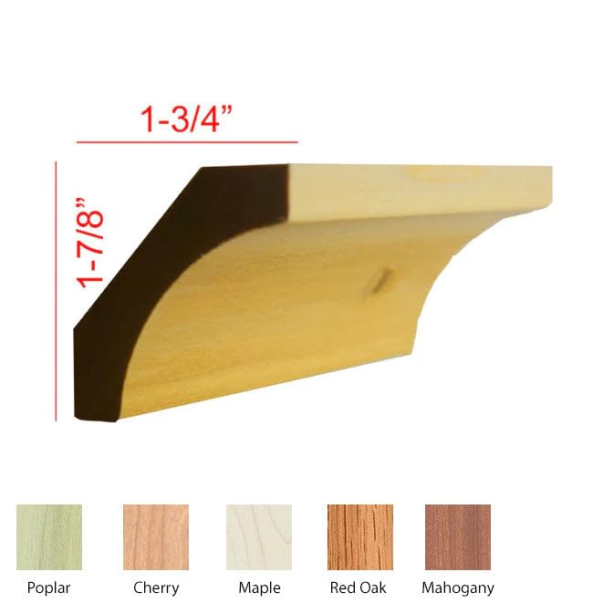 EWCR39 Cove Crown Moulding Trim, 3/4" x 2-5/8", Cherry, 94" Newmouldings