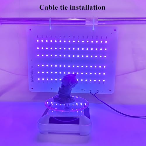 Upgrade 48W Smart Control UV Light for Resin Curing with Solar Turntable 360° Rotating Stand UV Curing Light Compatible with Anycubic Elegoo SLA DLP LCD DIY 3D Printer Curing Resin Enclosure HOCENWAY