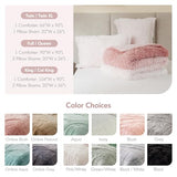 Intelligent Design Brielle, Long Shaggy Faux Fur Comforter Set, Plush Reverse, Trendy Ombre Design, Modern, Cozy All Season Bedding, Matching Sham, Full/Queen(90"x90") Blush 3 Piece Intelligent Design