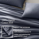 BOLL & BRANCH Signature Comforter Set - Full/Queen, Sageleaf - Duvet Insert and Cover in One Layer - Luxury Organic Cotton, Down Alternative, Hypoallergenic, All-Season - 1 Comforter and 2 Shams BOLL & BRANCH