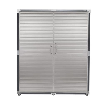 Seville Classics UltraHD Solid Steel Lockable Metal Storage Cabinet Locker Organizer w/Adjustable Shelves for Garage, Warehouse, Office, Classroom,