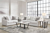 Signature Design by Ashley Maitelynn Contemporary Sofa with Accent Pillows, Reversible Cushions and Sloped Arms, Light Gray Signature Design by Ashley