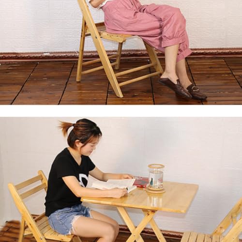 RFQWET Folding Dining Chairs Upholstered Padded Seat, Solid Wood Frame, Portable, Compact Design for Home Office, Kitchen, Living Room, Guest Seating Space Saving Extra Seating Solutions RFQWET