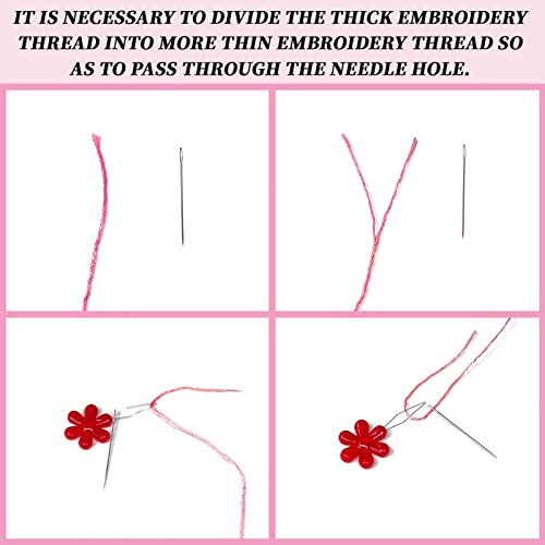 INFUNLY 4 Pack Tropical Plants Embroidery Kit for Beginners Adults Cactus Embroidery Starter Kit Punch Needle Embroidery Kits Palm Leaf Cross Stitch Kits with Patterns Instructions for DIY