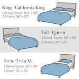 Southshore Fine Living, Inc. Reversible Paisley Cal King Duvet Cover Set, Oversized Boho California King Duvet Cover, Pet Hair Resistant Bedding for Easy Care, 2 Pillow Shams - Pure Melody Aqua Southshore Fine Living, Inc.
