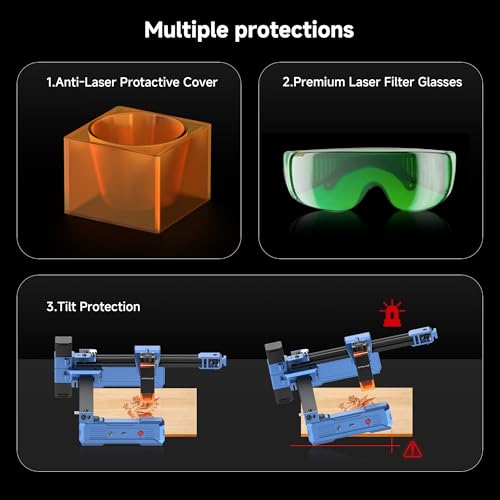 Artilume T1 Laser Engraver 7000mW, Foldable Design Laser Engraver and Cutter Machine, 0.01mm Precision, Large Working Area 200*150mm for Wood Leather Acrylic, Best for Beginners Small Business Class 1 Artilume