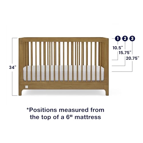 babyGap Wren 4-in-1 Convertible Crib by Delta Children - Greenguard Gold Certified, Acorn