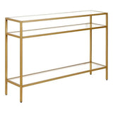 Siviline 42'' Wide Rectangular Console Table in Brass Henn&Hart
