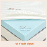 Sweetcrispy Mattress Topper Full with Removable Soft Cover, Memory Foam 2 Inch Thick Gel Infused Cooling Toppers Pad for Full Size Bed, Sleeper Sofa, RV, Camper, CertiPUR US Certified Sweetcrispy