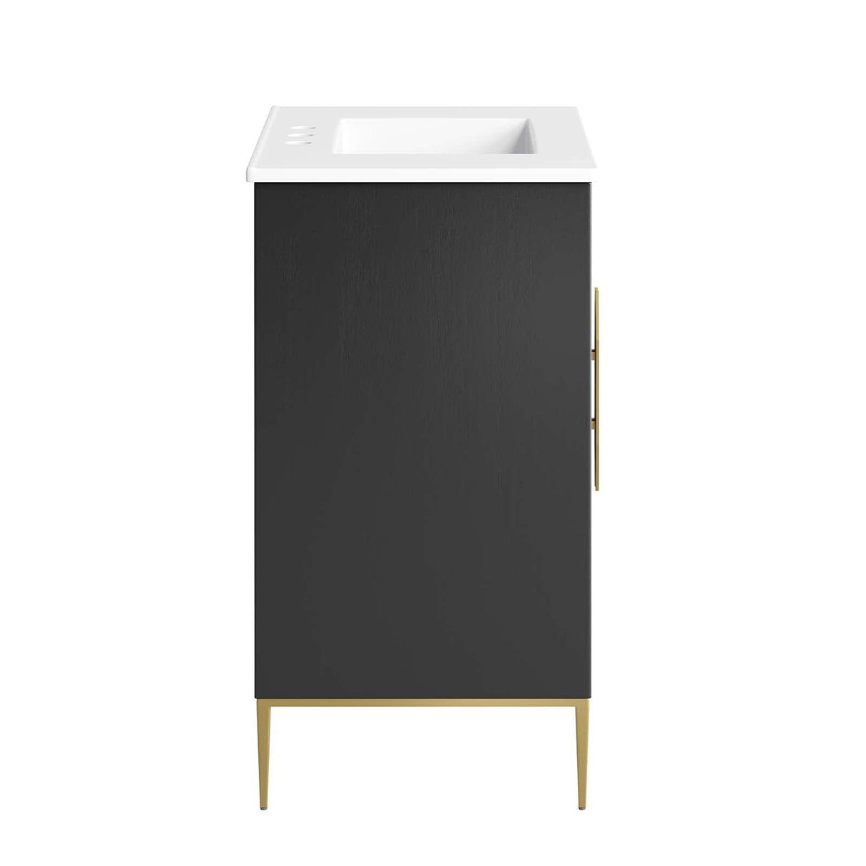 Modway Awaken Bathroom Vanity Cabinet, 30", White Black Modway