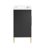 Modway Awaken Bathroom Vanity Cabinet, 30", White Black Modway
