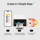 Liene PixCut S1 Color Sticker Printer & Cutting Machine - All-in-One Sticker Maker for DIY Crafts, Custom Labels & Gifts. Thermal Dye-Sublimation Photo Printer, 300 DPI, Precise AI Auto-Cutting