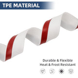 Piclafe Garage Door Seal Top and Sides, Garage Door Weather Stripping, Universal Garage Door Trim Weatherproofing Seal Strips with Adhesive Backing and Screws, White, 34.4FT Piclafe