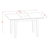East West Furniture Picasso Modern Kitchen Rectangle Dining Table Top with Butterfly Leaf, 32x60 Inch, Mahogany East West Furniture