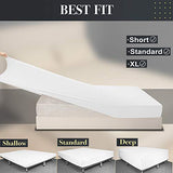 Soft Stretch Full Size Fitted Sheet Only - Jersey Knit, 4-Way Stretchy Snug Fit, Wrinkle Free & Stay in Place, No More Slipping Off for Mattress, Soft & Comfortable - White, Full N&Y HOME