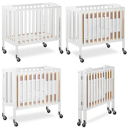 Dream On Me 3-in-1 Folding Portable Crib, White, Large