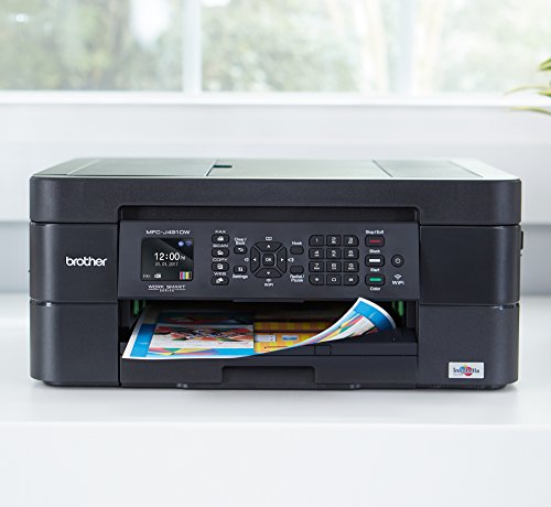 Brother Wireless All-in-One Inkjet Printer, MFC-J491DW, Multi-function Color Printer, Duplex Printing, Mobile Printing,Amazon Dash Replenishment Enabled, Black, 8.5 (MFCJ491DW) Brother