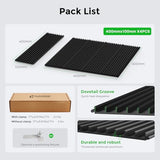 Cloudray 400x400mm Honeycomb Laser Bed with 4 Positioning Fixture Clamps, Desktop Laser Engraver Accessories, Honeycomb Working Table for CNC Laser Cutter, Each Working Area 15.7"x3.9", 4PCS, Black Cloudray