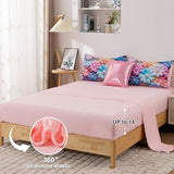 A Nice Night Stunning Blooming 3D Flower Floral Comforter Sets, with Pearl Flower Core Pattern Bedding Set for Girls Twin Size, Ultra Soft Bedding Sets (Blue-Purple, Twin 6Pcs) A Nice Night