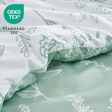 Joiedomi Twin Comforter Set, Sage Green 2 Pieces Floral Twin Bedding Set for School Girls Bed with 1 Soft Reversible Botanical Comforter and 1 Pillow Sham, Bed in a Bag for All Seasons Joiedomi