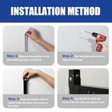 S&R PLKOP 3-Level Lumber Storage Rack, Wall Mounted Wood Organizer - 2 Pack, Black, Metal for Wood Storage & Lumber Racks S&R PLKOP