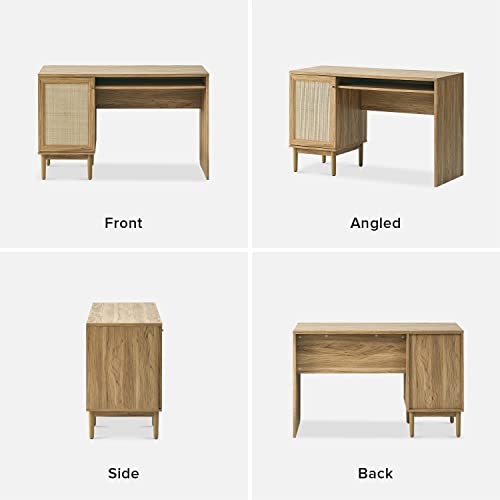 mopio Haylee Farmhouse Rattan Study Desk